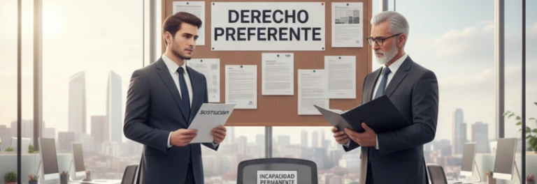 ¿El sustituto tiene preferencia si el titular pasa a incapacidad permanente?
