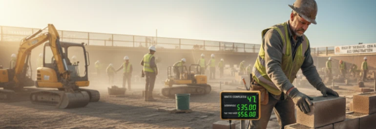 ¿Está permitido el trabajo a destajo según el convenio colectivo de la construcción?