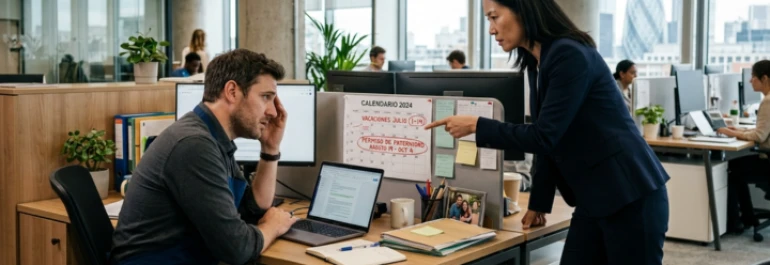 ¿Puede la empresa sancionar a un trabajador por no cambiar sus vacaciones tras solicitar el permiso de paternidad?