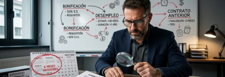 ¿Se puede hacer un contrato de sustitución por paternidad bonificado a un desempleado menor de 30 años que ya trabajó en la empresa?