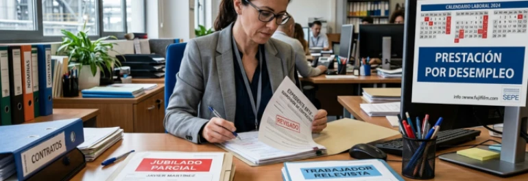 ¿Pueden cobrar el desempleo el jubilado parcial y el relevista durante un ERTE de suspensión?