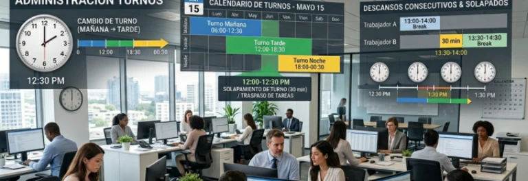  empresa con regimen de trabajo a turnos 