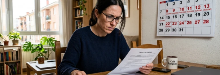  una trabajadora despedida que no ha disfrutado de sus vacaciones 