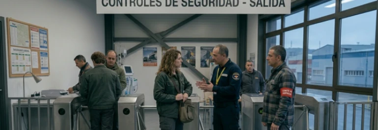  trabajadora no deja que le miren el bolso en el control de seguridad 