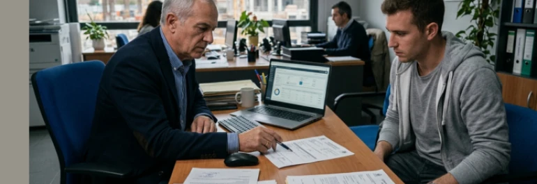  Empleador formalizando el alta con el trabajador para que reciba prestación 