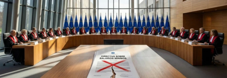  Tribunal de la Unión Europea frente a directiva sobre salarios mínimos que ha sido tachada y rota 