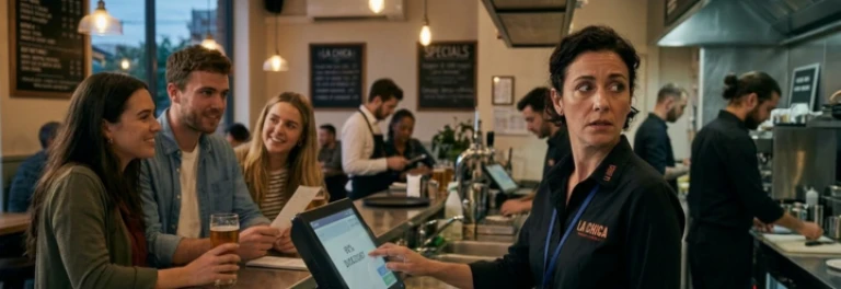  camarera usando su descuento personal para terceras personas 