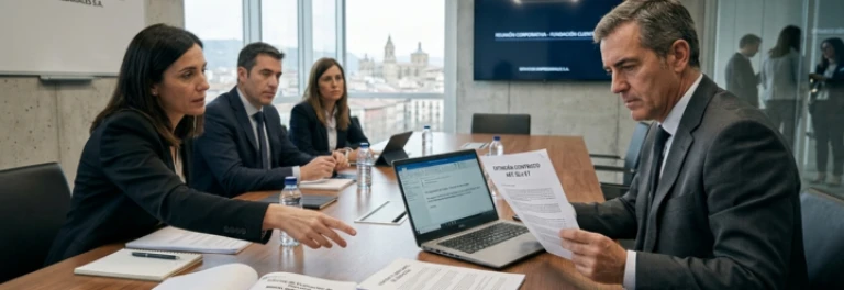  Reunión entre administrativo y representantes de los clientes 